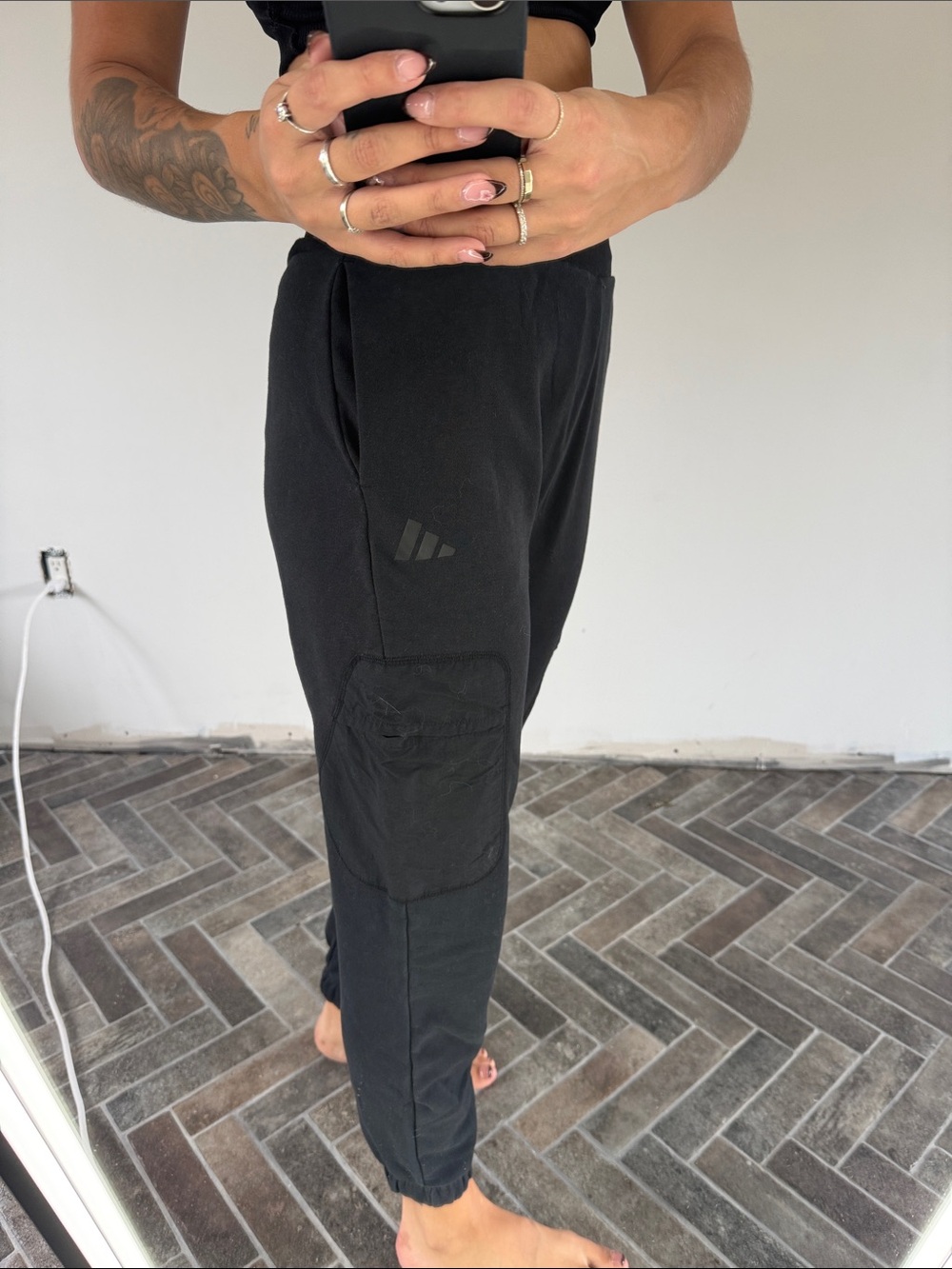 adidas Black women’s Jogger Pants with Side Cargo